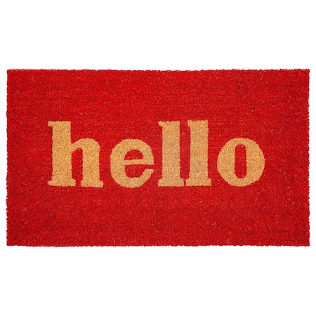 Calloway Mills Entrance Mat, Coir, Red, Natural 100281729RNB